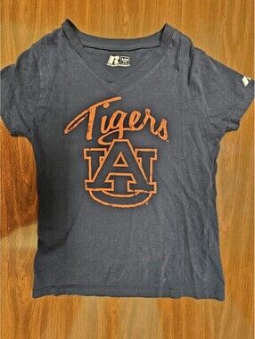 Aubun Tigers Small Blue Shirt Vintage Russell Athletic NCAA Shirt War Eagle